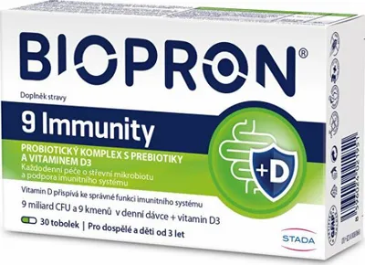 Zdjęcie produktu dla Biopron Immunity, probiotyki i prebiotyki + witamina D dla codziennego wsparcia odporności 30 kapsułek