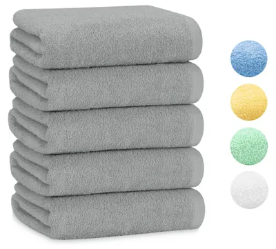 Produktbild von 5er Set Duschtuch, 100% Baumwolle, 70x140 cm, grau