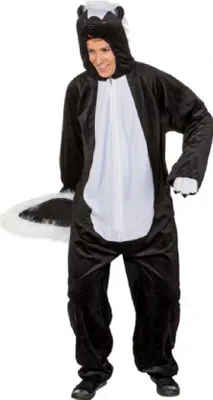 Produktbild von O7360-160-175 schwarz-weiß Damen Herren Stinktier Kostüm Overall Gr.160-175