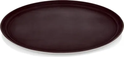 Produktbild von 4x Tablett Gastro schwarz oval 63 x 52 x 3 cm rutschhemmend PP