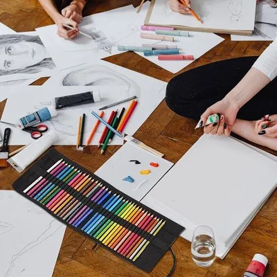Produktbild von Handgefertigter Canvas-Stiftschaft, Schwarz, 108 Slots, Zwischenstiftschaft für Farbstifte, Farbstiftehalter für Kunststudenten