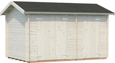 Produktbild von Palmako Gerätehaus Jari 8,9 m² - 28 mm Transparent tauchimprägniert