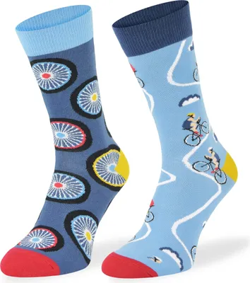 Produktbild von SKIETY Bunte Lustige Socken für Erwachsene Baumwolle, Fahrräder, 39-42