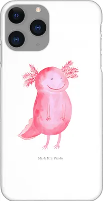 Produktbild von Mr. & Mrs. Panda Iphone 11 Pro Handyhülle Axolotl Glücklich - Weiß - Geschenk, Lurch, Lebensfroh, Gute Laune, Motivation, Premium Kunststoff, Handy Case, gut Gelaunt