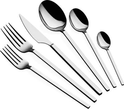 Produktbild von Hermia Concept, Carre - Silver, Besteckset (36-teilig), Silber, 100 % EDELSTAHL, 22,2 cm
