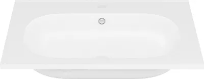 Produktbild von Einbauwaschbecken aus Kunstharz in Stein-Optik - Weiß - 60 x 46 cm - OKIWA