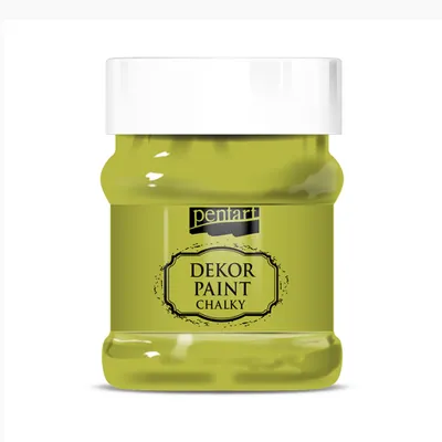 Zdjęcie produktu dla PENTART Kredowa farba dekoracyjna, 230 ml, żółtozielona