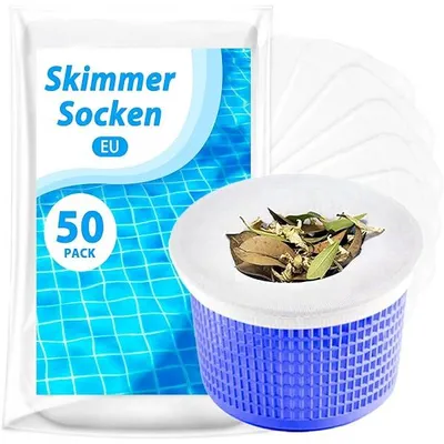 Produktbild von Pool Skimmer Socken, 50 Stš¹ck Schwimmbad Skimmer Socken, Poolfilter Netz Wiederverwendbar fš¹r Schutz Pumpe,Filteranlage, K?rbe und Skimmer,Pool Filter Saver Socken Netz