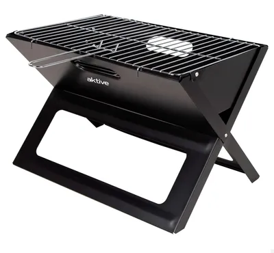 Zdjęcie produktu dla Elzusha - Przenośny, składany grill węglowy - prostokątny, stalowy z uchwytem - 45x29x30 cm