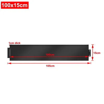 Obrázek produktu pro YARDIN Obruba trávníku 5mx15cm Pozinkovaný okraj záhonu Kovová palisáda, 5 kusů Černá Délka: 100 cm - výška: 15 cm