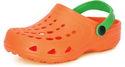 Produktbild von Ladeheid Kinder Mädchen Jungen Eva Clogs Gartenclogs Gartenschuhe LA-CA-06 (Orange/Grün, 28/29 EU)