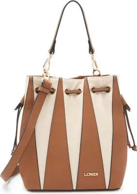Produktbild von L.CREDI Handtasche Umhängetasche Raisa Hobo Bag Cognac braun