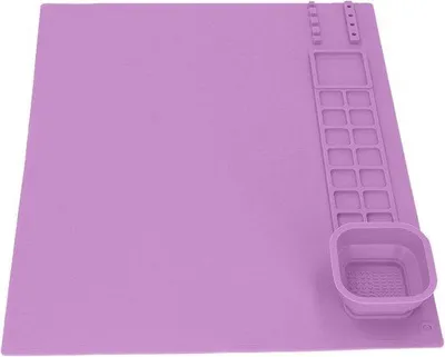 Produktbild von Silikonische Kinderbekermatte für kreative Aktivitäten - PURPLE - Vloermok Größe.