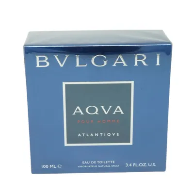 Obrázek produktu pro BVLGARI Aqva Pour Homme Atlantiqve, Pánské, 100 ml, Sprej, Alcohol Denat. (Sd Alcohol 39-C); Aqua (Water); Parfum (Fragrance); Linalool; Limonene; Ethylhexyl..., 1 kusů