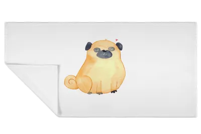 Produktbild von Mr. & Mrs. Panda Handtuch Mops - Weiß - Geschenk, 50x100, Flauschtuch, Hundeliebe, Hund, Liebe, Sprüche, Händehandtuch, Knuffig, Baumwollhandtuch