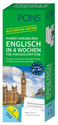Image de PONS Power-Vokabelbox Englisch in 4 Wochen für Fortgeschrittene