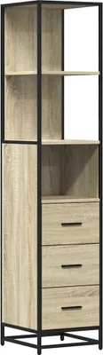 Immagine prodotto di vidaXL Mobile da bagno rovere Sonoma 35x37,5x166 cm Materiale a base di legno