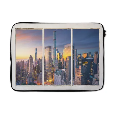 Produktbild von MuchoWow® Laptop Hülle 13 Zoll New York - Aussicht - Skyline Laptoptasche - Laptophülle - Sleeve - Rundumschutz