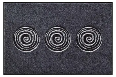 Image de Tapis de sol lavable, en polyamide, de couleur anthracite, dimensions 50 x 75 cm