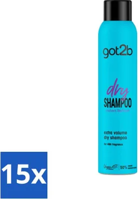 Obrázek produktu pro Got2B - Suchý šampon - Svěží a báječný objem - 200 ml - hodnotné balení - 15 kusů