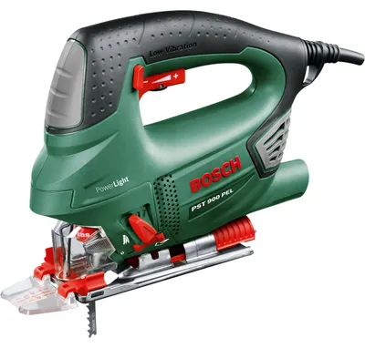 Zdjęcie produktu dla Bosch PST 900 PEL, Górny uchwyt, Czarny, Zielony, Czerwony, Srebrny, 45°, Stal, 3100 spm, 9 cm