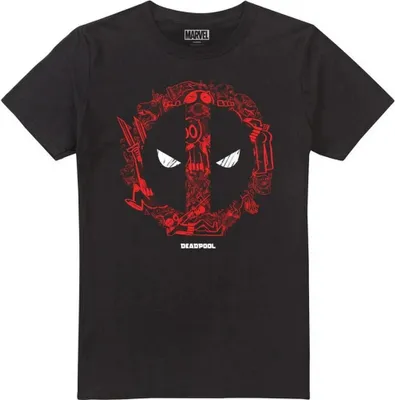 Obrázek produktu pro Deadpool - Tričko s logem pro muže TV2144 (XXL) (černá)