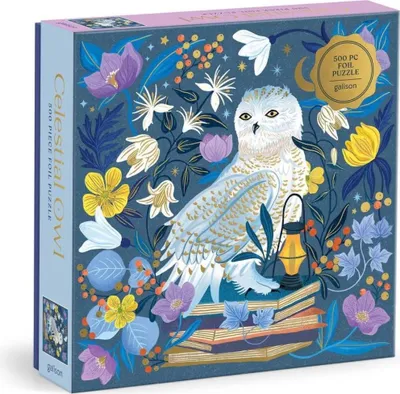 Produktbild von GALISON Metalick Quadratisches Puzzle Sky Eule 500 Puppen