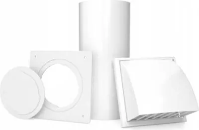 Zdjęcie produktu dla Zestaw instalacyjny rury wyrzutowej do klimatyzatora przenośnego 13 cm z klapą zwrotną