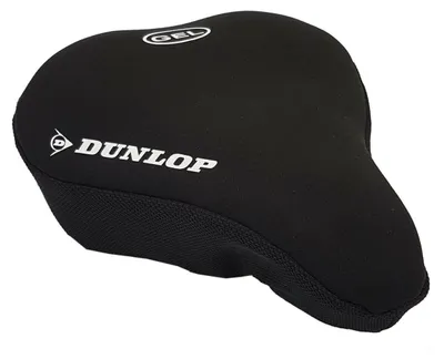 Immagine prodotto di Dunlop coprisella per bicicletta in gel - Comodo coprisella che protegge dall'usura con coulisse per il fissaggio 24x27 CM Nero