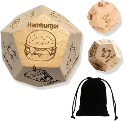Imagen del producto de Juego de 3 dados de madera para adultos, con desafíos, ideal para parejas y juegos de fiesta