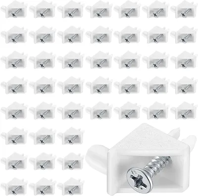 Imagen del producto de Soportes para estantes de 5 mm, 50 unidades, color blanco, para estanterías y armarios