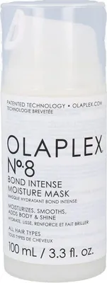 Produktbild von Olaplex Nº.8 Bond Intense Moisture Mask, 100 ml, Frauen, Alle Haare, beschädigtes Haar, Feuchtigkeitsspendend, Glanz, Glättend, Pumpenflasche, Water (Aqua/Eau) , Dimethicone, Cetyl Alcohol, Persea Gratissima (Avocado) Oil, Glycerin, Stearyl...