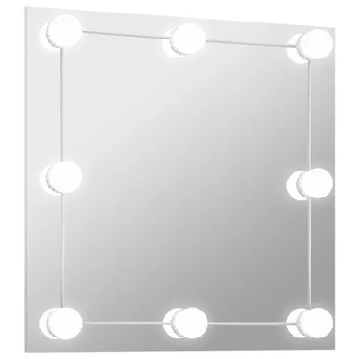 Produktbild von vidaXL Wandspiegel mit LED-Beleuchtung Quadratisch Glas