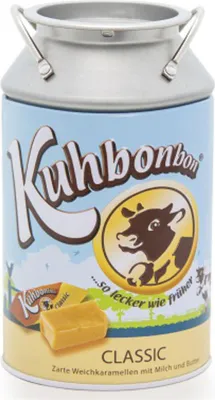 Produktbild von Kuhbonbon Classic Milchkanne mit einzeln gewickelten Karamellen 200g