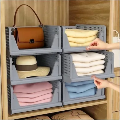 Immagine prodotto di Omgoods - 4 pezzi, sistema di organizzazione per l'armadio - Scatole salvaspazio per cassetti