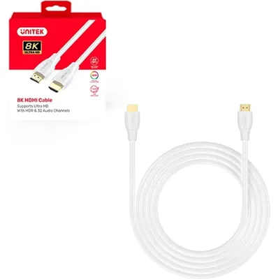Zdjęcie produktu dla Kabel HDMI 2.1, 8K, HDR, biały, 5 metrów