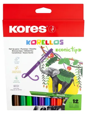 Immagine prodotto di Kores FS29043 Penna Kores con punta in fibra "Korello", larga, confezione da 12 pezzi