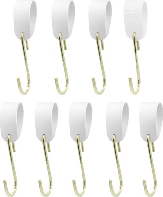 Immagine prodotto di Natural Goods Berlin gancio per cappotto GARD loop, cinturino in pelle vegana PU, loop in pelle, cinturino in pelle, bianco, con gancio GARD FLAT in oro, 9 pezzi