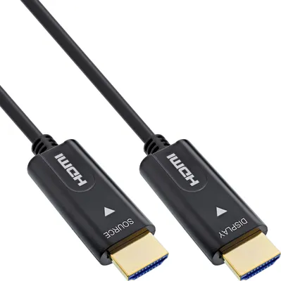 Produktbild von InLine® HDMI AOC Kabel High Speed HDMI mit Ethernet 4K/60Hz Stecker/Stecker 100m