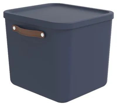 Produktbild von Rotho Aufbewahrungsbox 40L Maloja - Kunststoffbox mit Deckel - Stapelbox 39,5 x 38,0 x 34,0 cm - Plastikbox Ordnungsbox Allzweckkiste