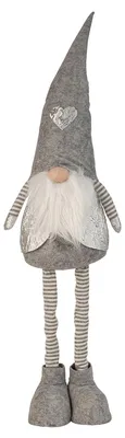 Produktbild von Mel-O-Design 4065 XXL Wichtel aus Filz grau mit Teleskopbeinen