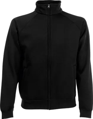 Produktbild von Fruit Of The Loom Herren Sweat-Jacke / Sweatshirt mit Reißverschluss BC1375 (M) (schwarz)