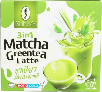 Produktbild von SLINMY 3in1 Instant Matcha Grüner Tee Latte 161g (7x 23g) | MATCHA Green Tea Latte Getränk