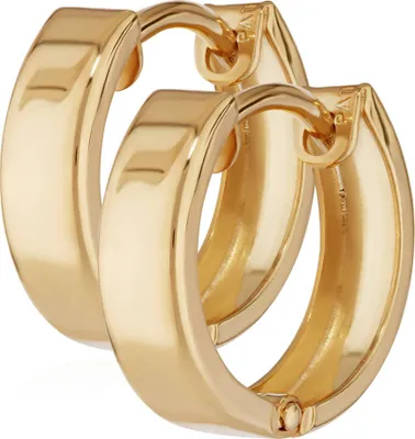 Produktbild von Paar 585 Gelbgold Klappcreolen Ohrringen 12,4 X 3,2mm Glänzend Quadratisch 4912