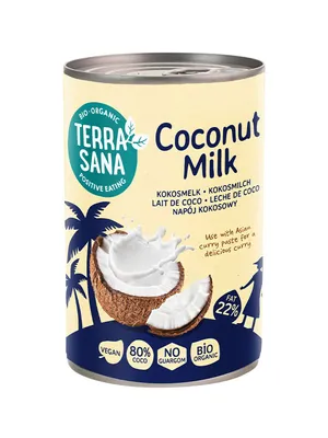 Produktbild von KOKOSOVÉ MLIEKO - KOKOSOVÝ NÁPOJ BEZ GUAROVEJ GUMY (22% TUKU)400 ml - TERRASANA