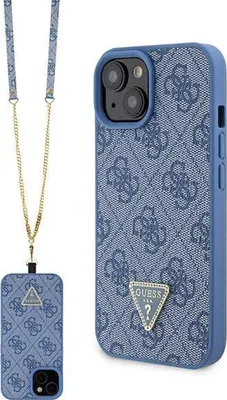 Immagine prodotto di Guess Guhcp15Sp4Tdscpb Iphone 15 / 14 / 13 6.1 Niebieski/Blu Custodia rigida Crossbody 4G Logo in metallo