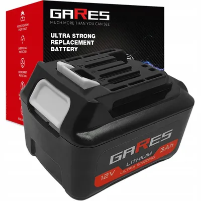 Obrázek produktu pro GARES Akumulátor Baterie pro Makita CL121DZ HS301DZ CP100DWA TW160DZ | 12 V 3Ah | Zesílená série High-Performance | Vysoký výkon