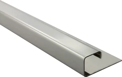 Produktbild von Quadrat Edelstahlschiene Profil Fliesenschiene Edelstahl V2A L250cm 12mm glänzend