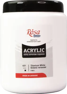 Obrázek produktu pro Rosa 322001401 Akrylová barva Titanium White 1000 ml 1 ks