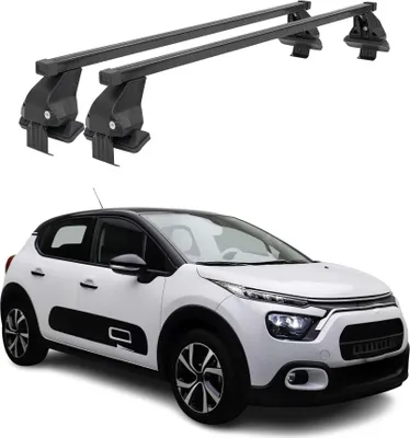Image de Barres de toit Menabo pour Citroën C3 mk4 / e-C3 2024-25 Noir Acier 2x